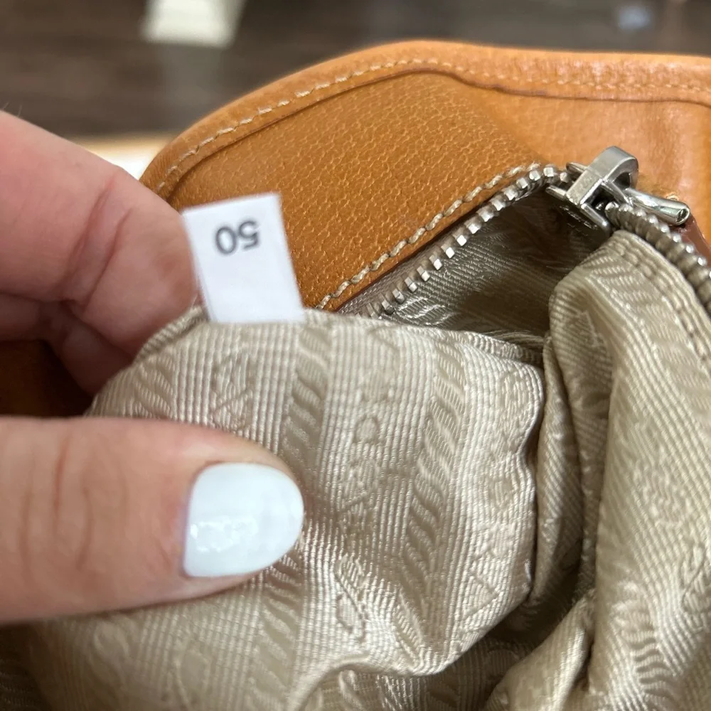 Authentic Prada Tan and Brown Women's Tote Bag, EUC